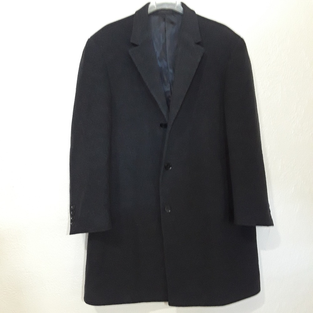Calvin Klein- Black wool Pea Coat. Size 42S